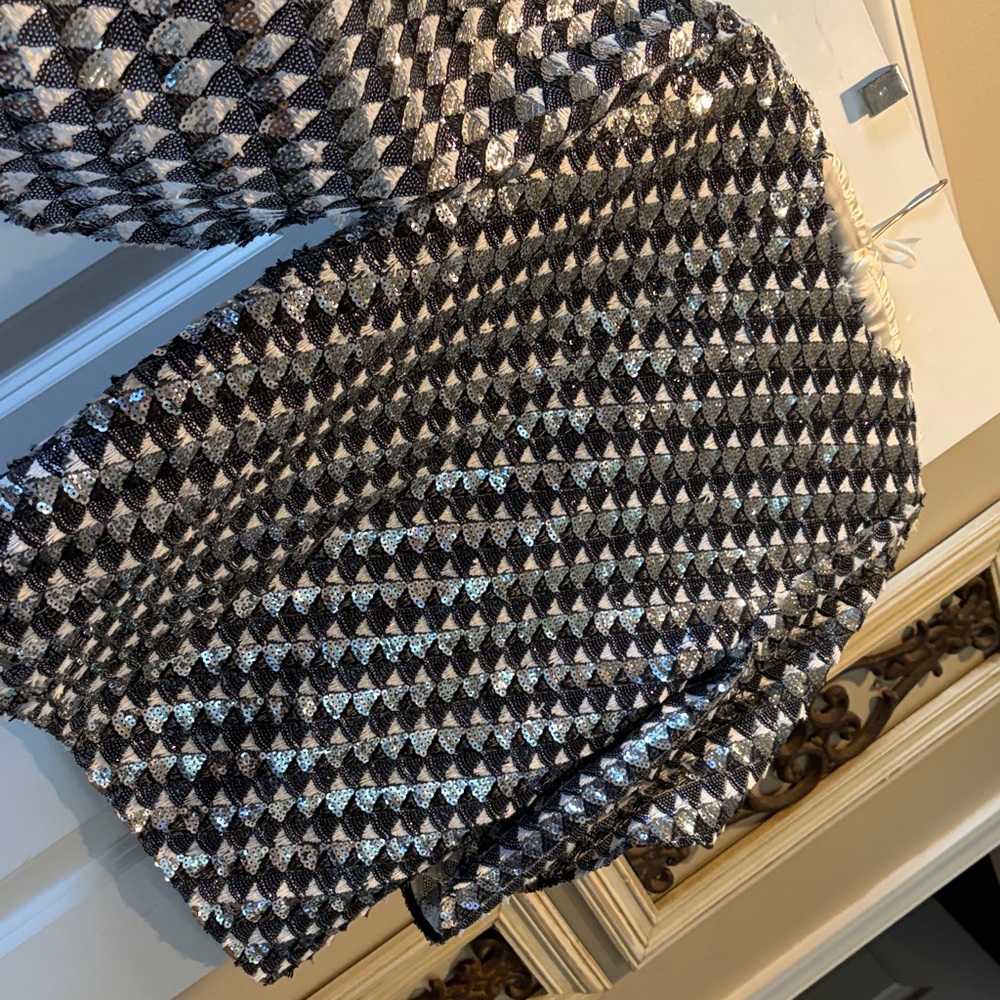 Anna Cate Chic Black and White Geometric Jacket XS - Picture 11 of 11